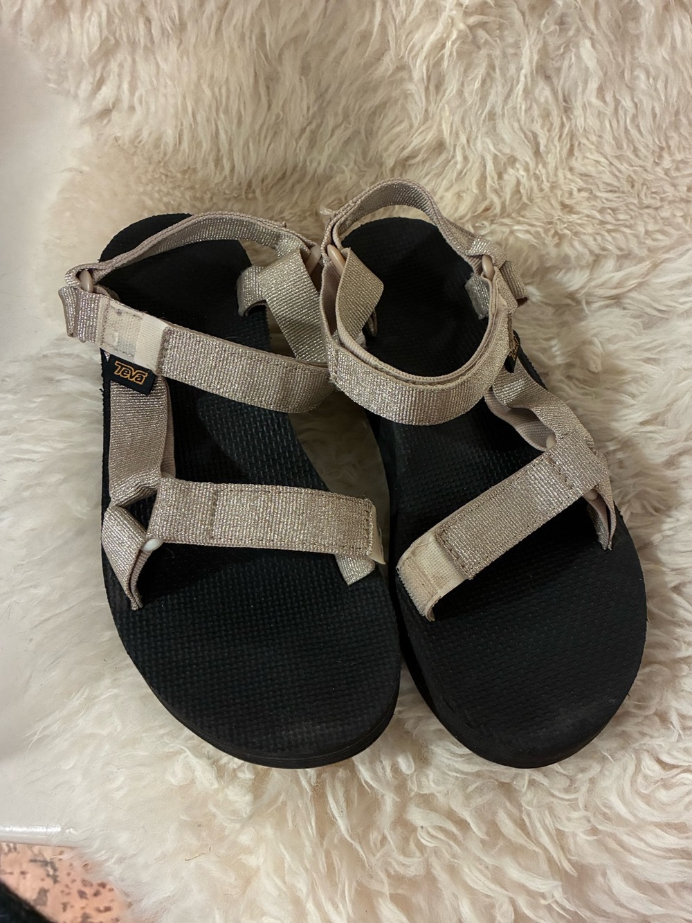 Teva Flatform Gold Sandals